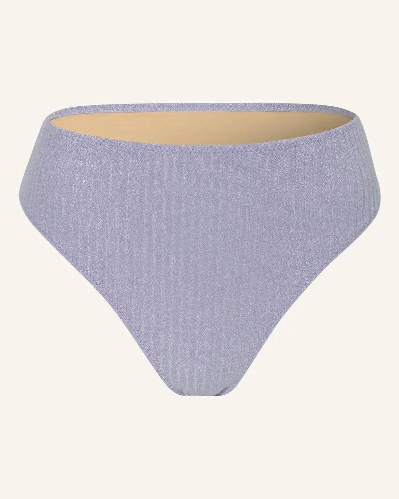 Marie Jo High-Waist-Bikini-Hose Tinjis Mit Glitzergarn lila Hellblau