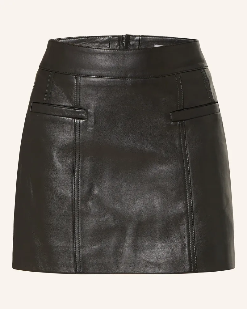 Reiss Lederrock Seema schwarz Schwarz
