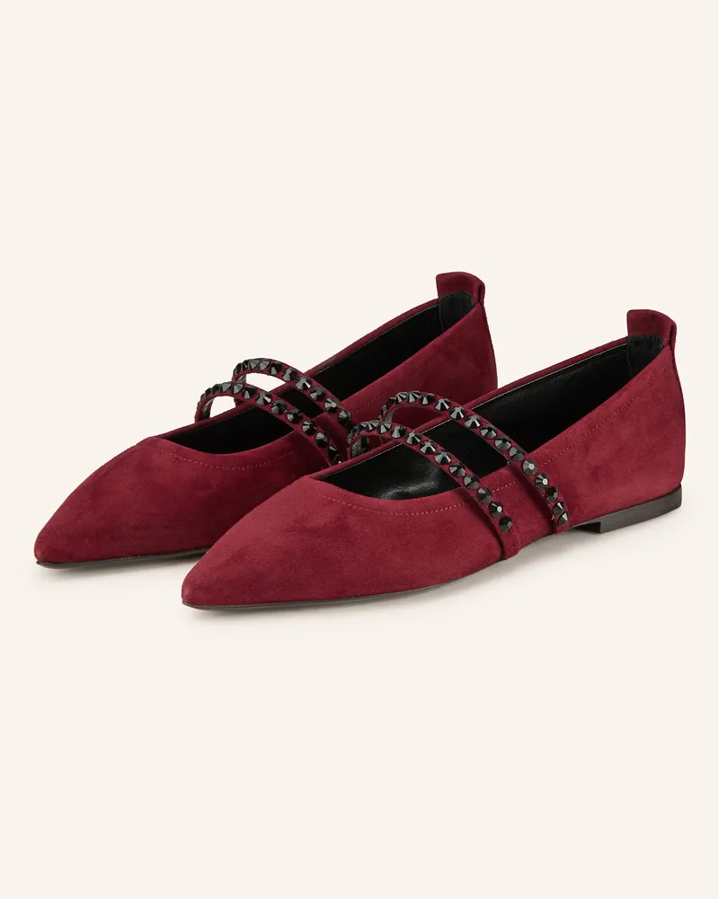 Kennel & Schmenger Mary-Jane-Ballerinas GRETA mit Schmucksteinen Dunkelrot