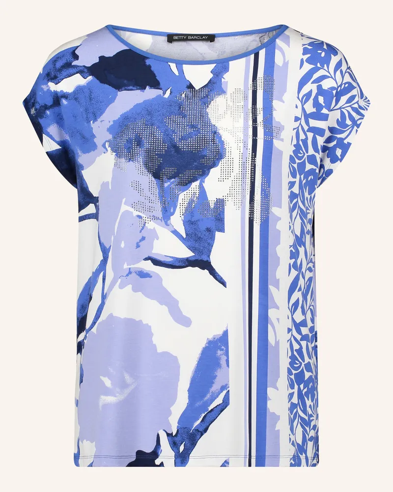 Betty Barclay T-Shirt Mit Schmucksteinen blau Weiss
