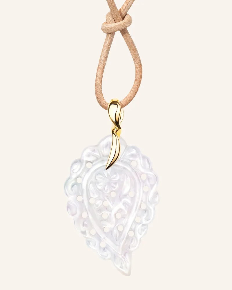 TAMARA COMOLLI Anhänger PENDANT INDIA SMALL MOTHER OF PEARL WHITE aus 18 Karat Gelbgold und Perlmutt Gold