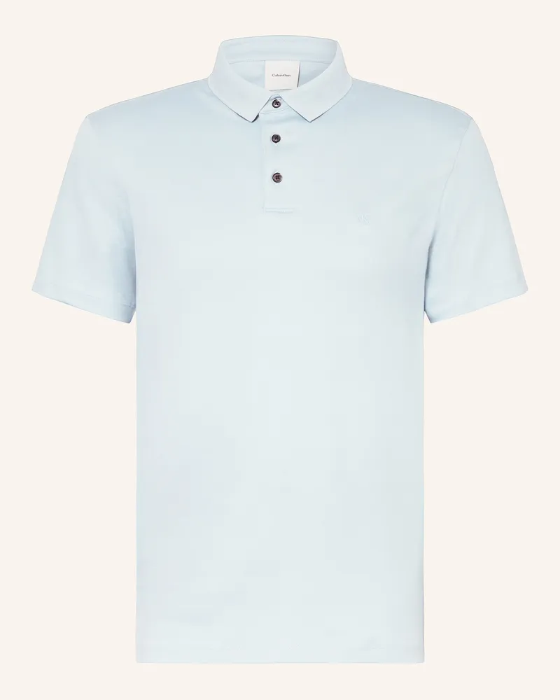 Calvin Klein Jersey-Poloshirt Classic Fit Hellblau