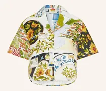 Leinenbluse Latin Trip blau