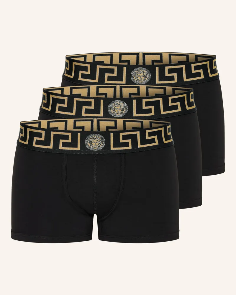 Versace 3er-Pack Boxershorts schwarz Schwarz