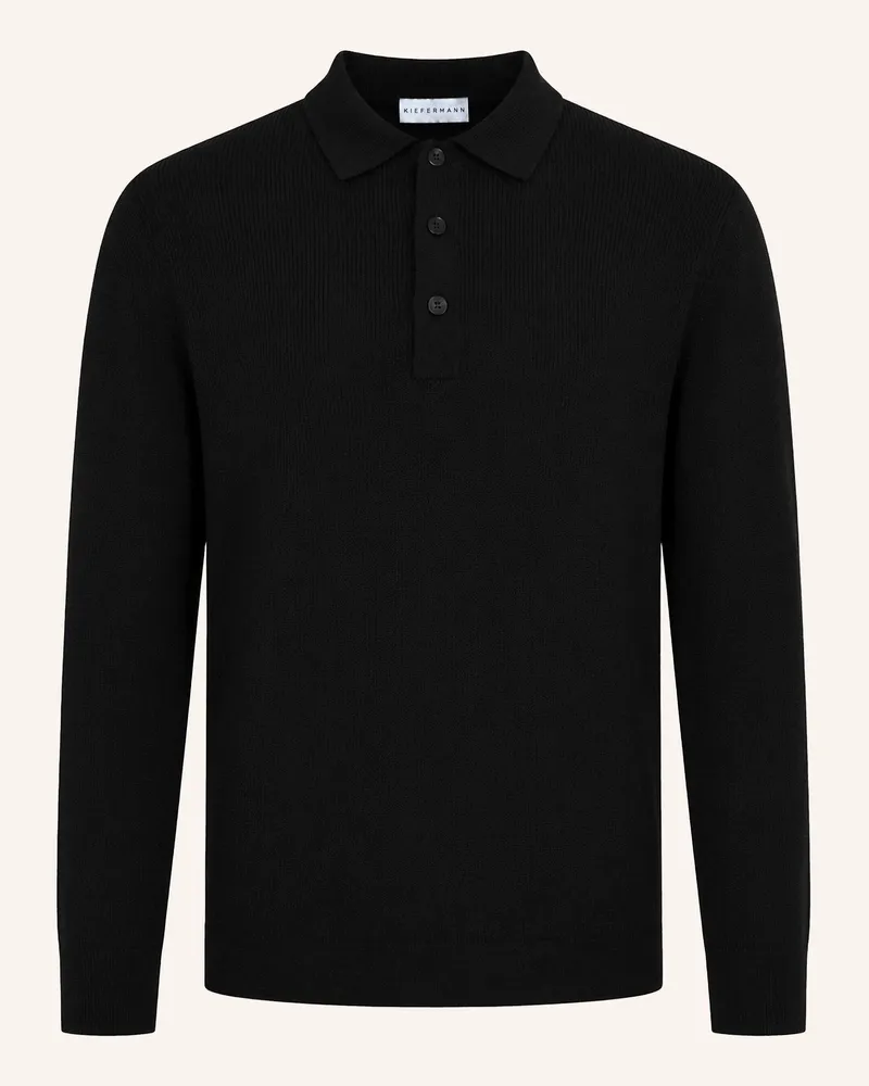 KIEFERMANN Poloshirt Imano Aus Merino schwarz Schwarz