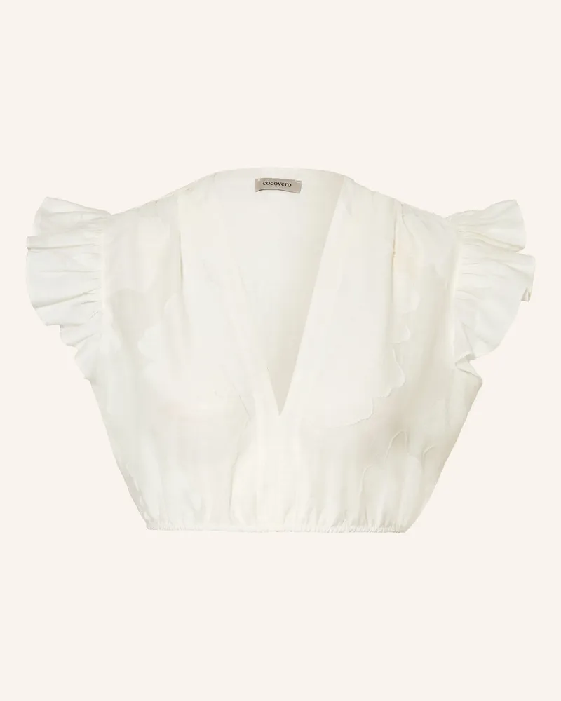 CocoVero Dirndlbluse Caroline Mit Rüschen weiss Creme