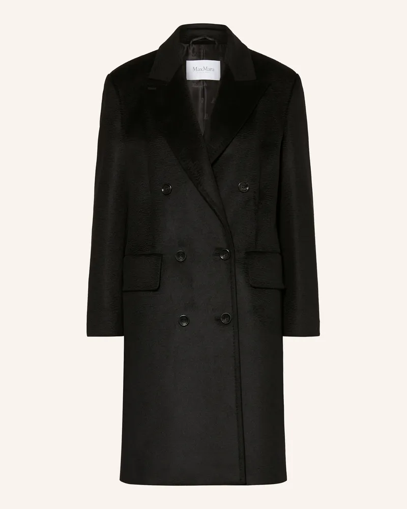 Max Mara Kamelhaar-Mantel Cosa schwarz Schwarz