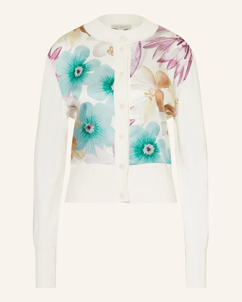 Ted Baker Strickjacke Varrla Im Materialmix weiss Ecru