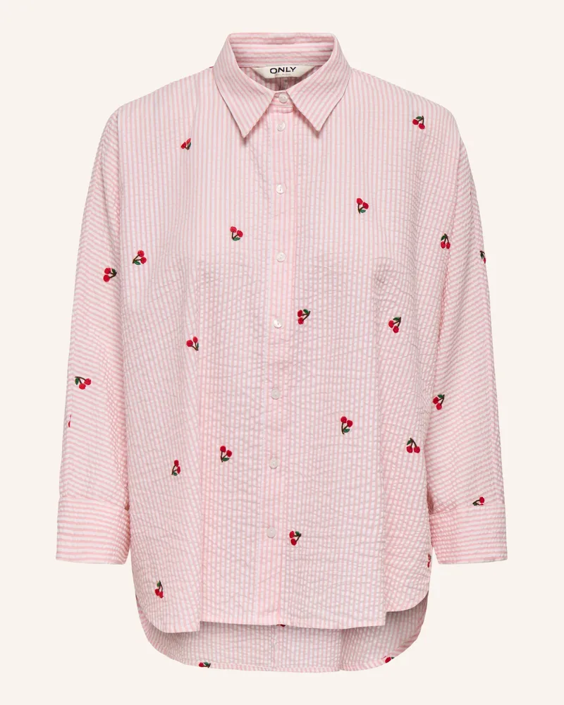 only Hemdbluse rosa Hellrot