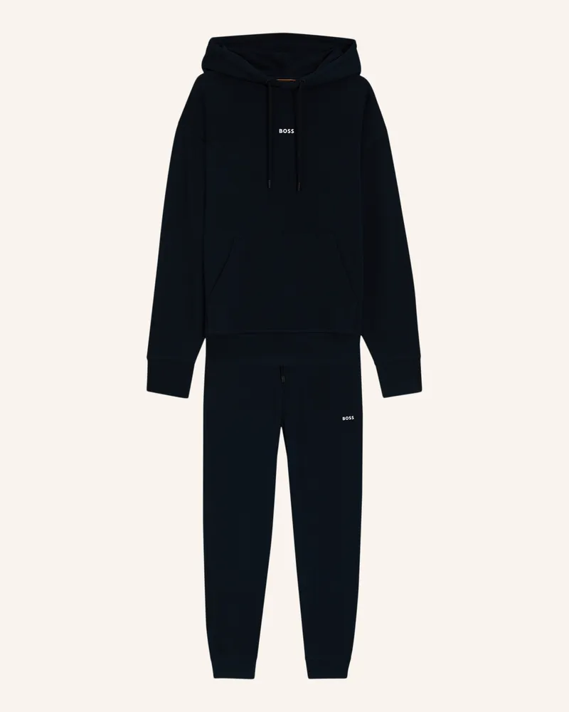 HUGO BOSS Sweatshirt TRACKSUITWESMALLHOOD Regular Fit Dunkelblau