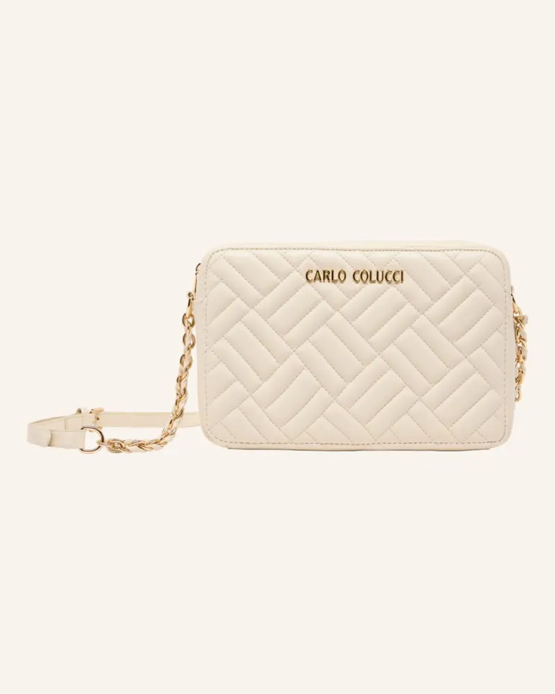 Carlo Colucci Gesteppte Camera Bag Dolzan beige Creme