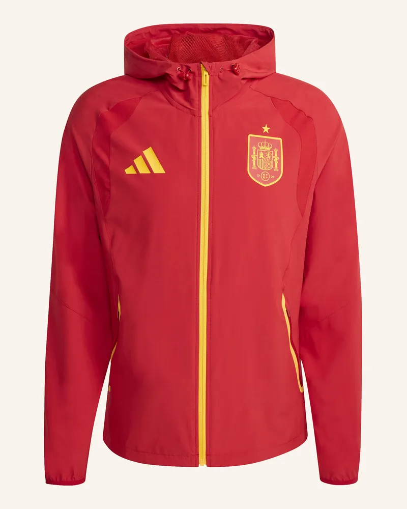 adidas Spanien Tiro Travel Windbreaker, Durchgehender Reissverschluss rot Rot