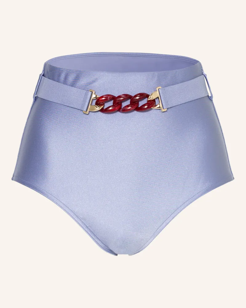 Zimmermann High-Waist-Bikini-Hose Cira Chain Belt lila Helllila