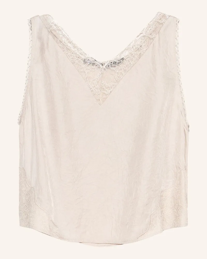 BIMBA Y LOLA Spitzen-Top grau Grau