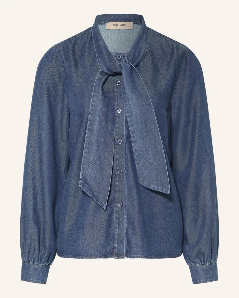 Mos Mosh Schluppenbluse Mmpaloma In Jeansoptik blau Dunkelblau