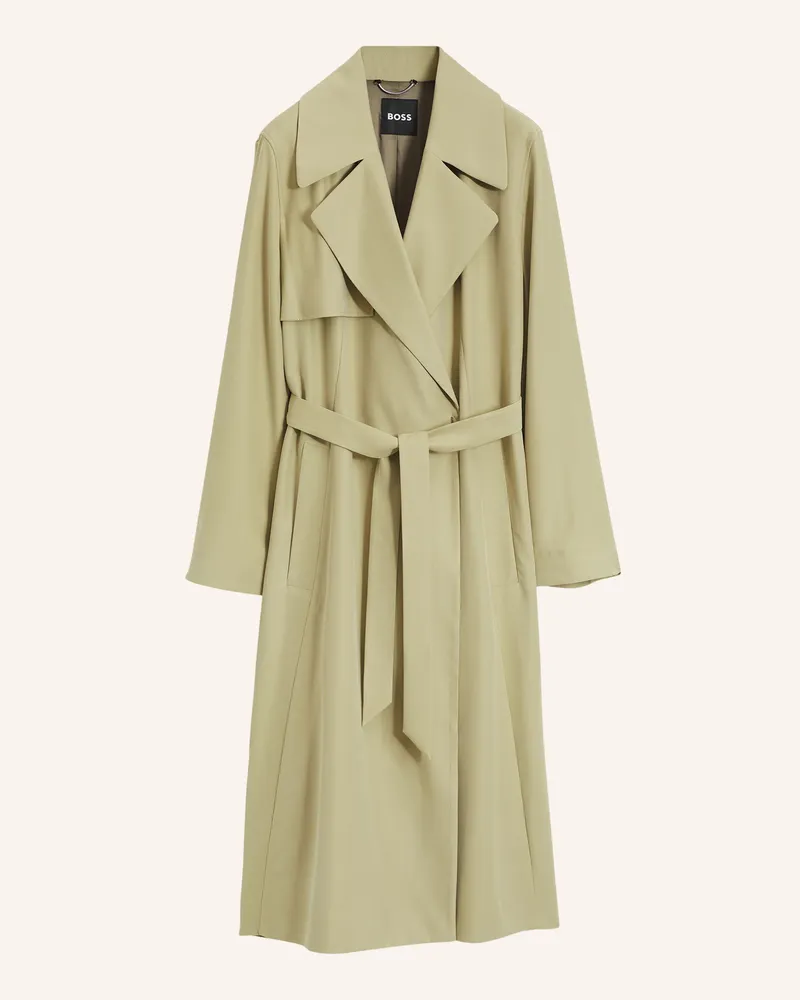 HUGO BOSS Mantel Calissya Regular Fit gruen Khaki