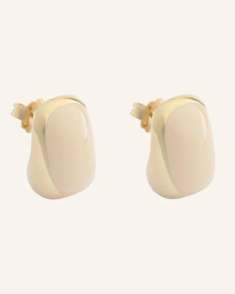 POMPIDOU Ohrstecker PUFFY ELIA BEIGE MINI by GLAMBOU Gold