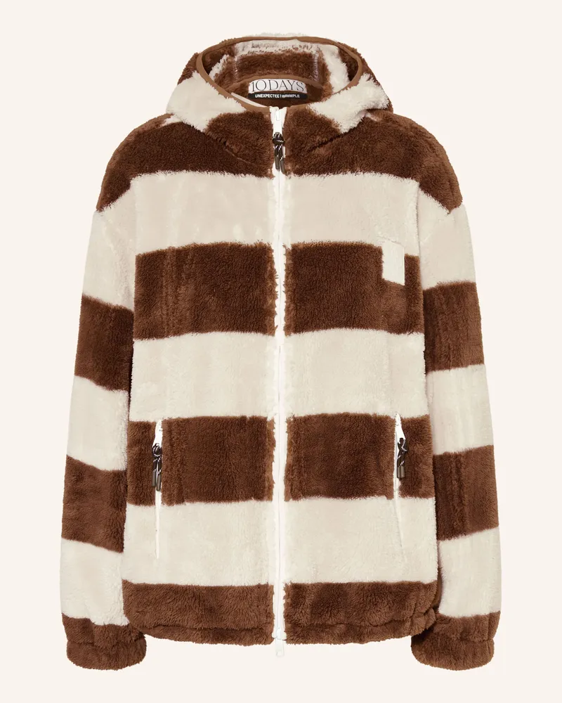 10Days Teddyfell-Jacke blau Weiss