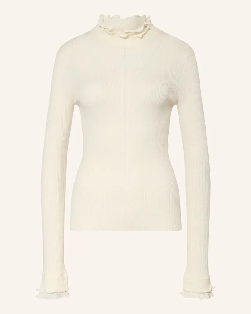 Liu Jo Pullover Mit Rüschen weiss Creme