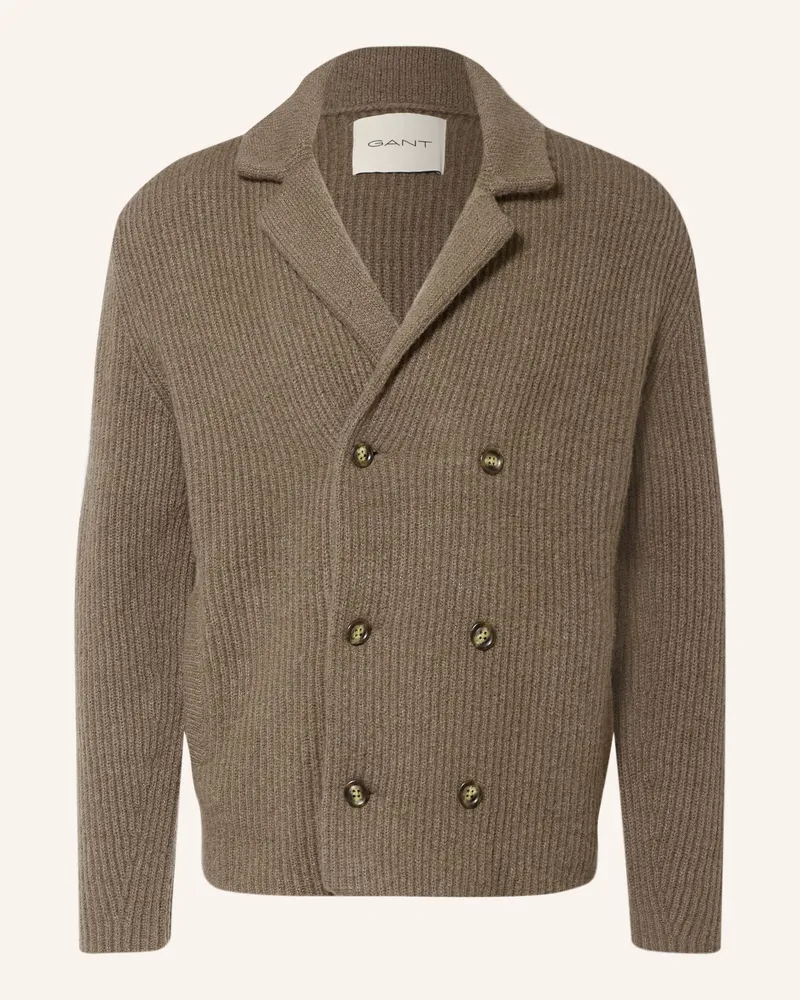 Gant Strickjacke braun Taupe