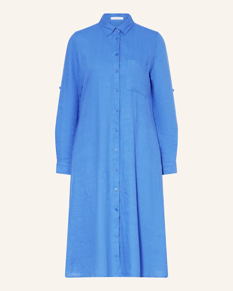 lilienfels Hemdblusenkleid aus Leinen Blau