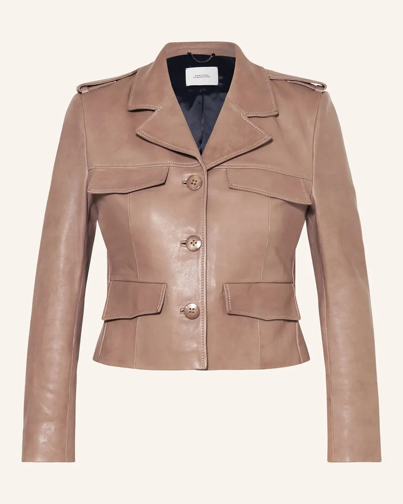 Dorothee Schumacher Lederjacke SLEEK STATEMENT Braun