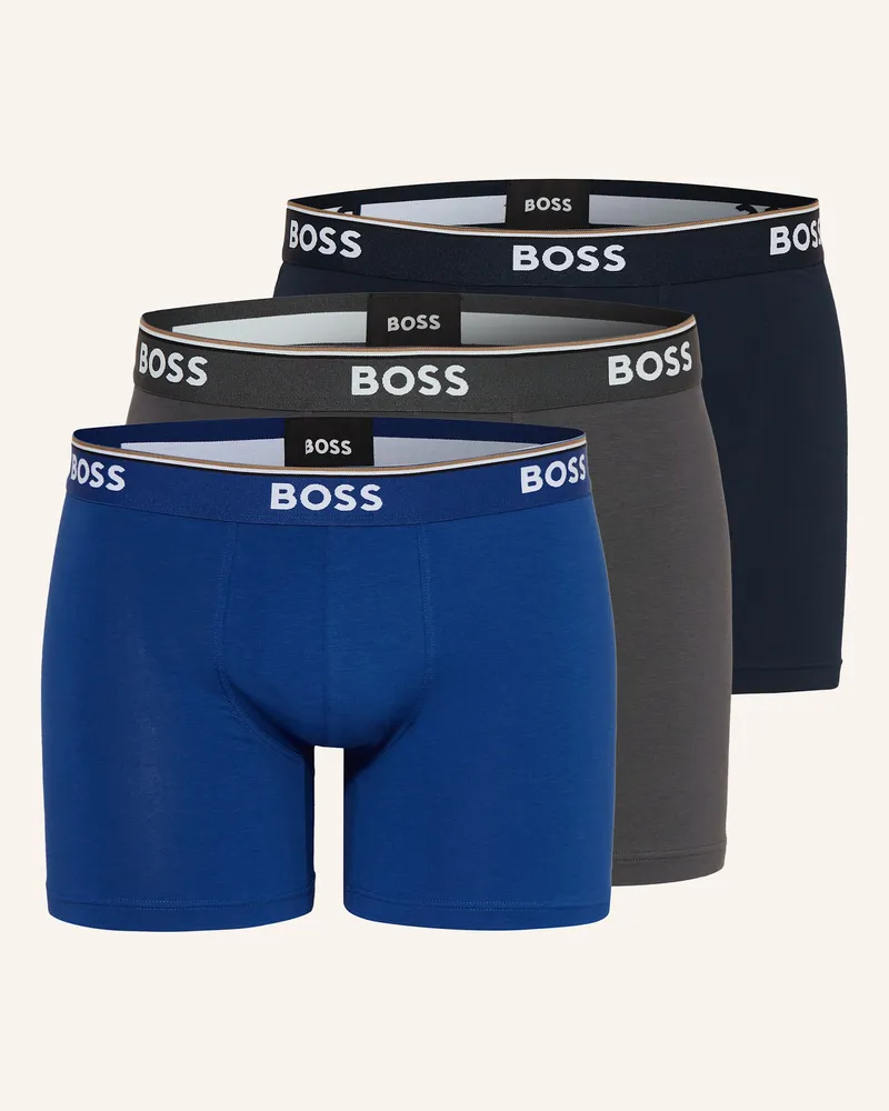 HUGO BOSS 3er-Pack Boxershorts Power blau Blau