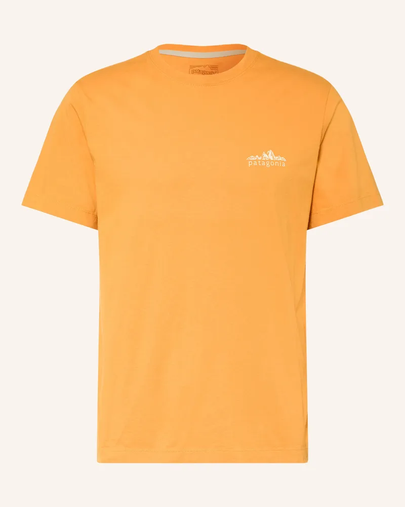 Patagonia T-Shirt Fitz Roy Foothills gelb Dunkelgelb