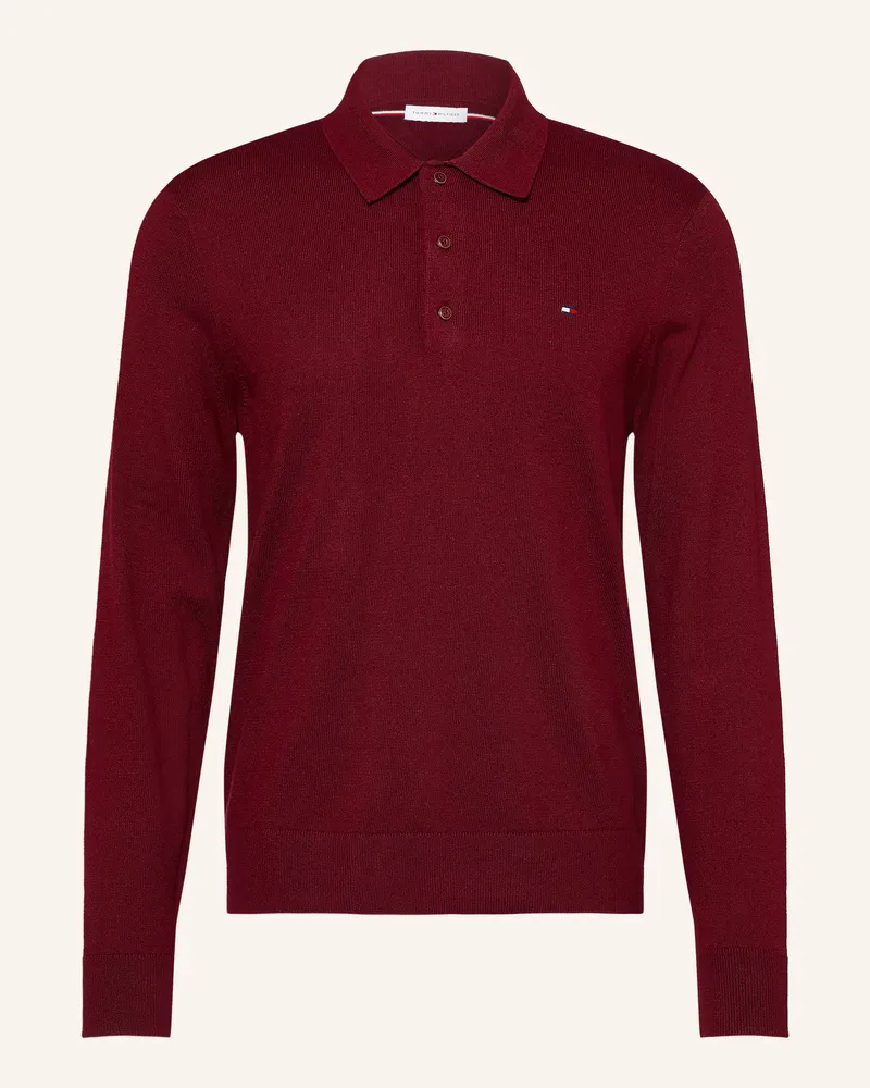 Tommy Hilfiger Strick-Poloshirt rot Dunkelrot