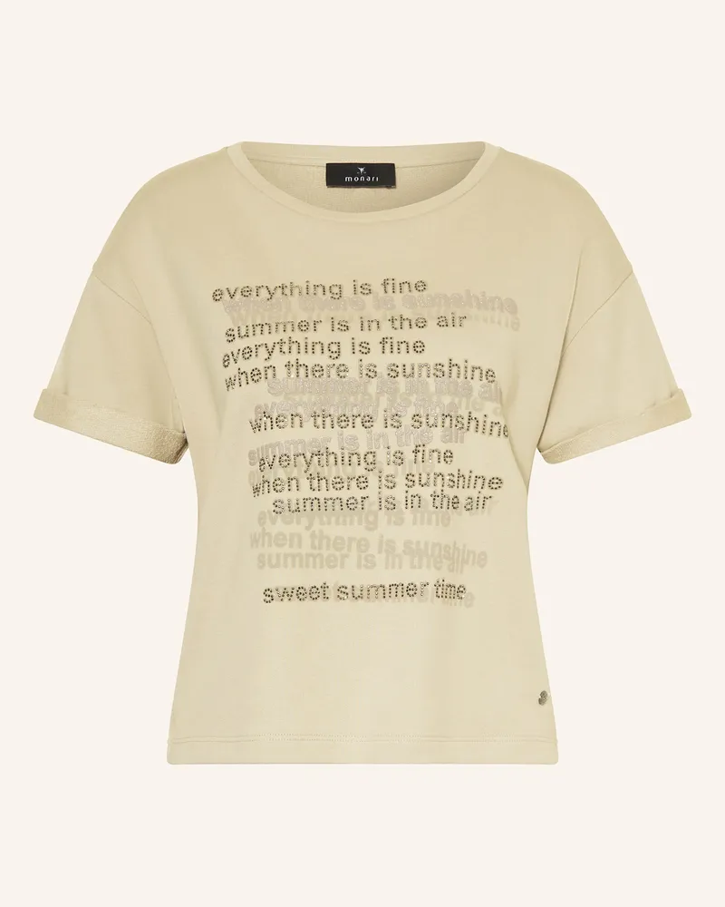 monari T-Shirt mit Schmucksteinen Beige