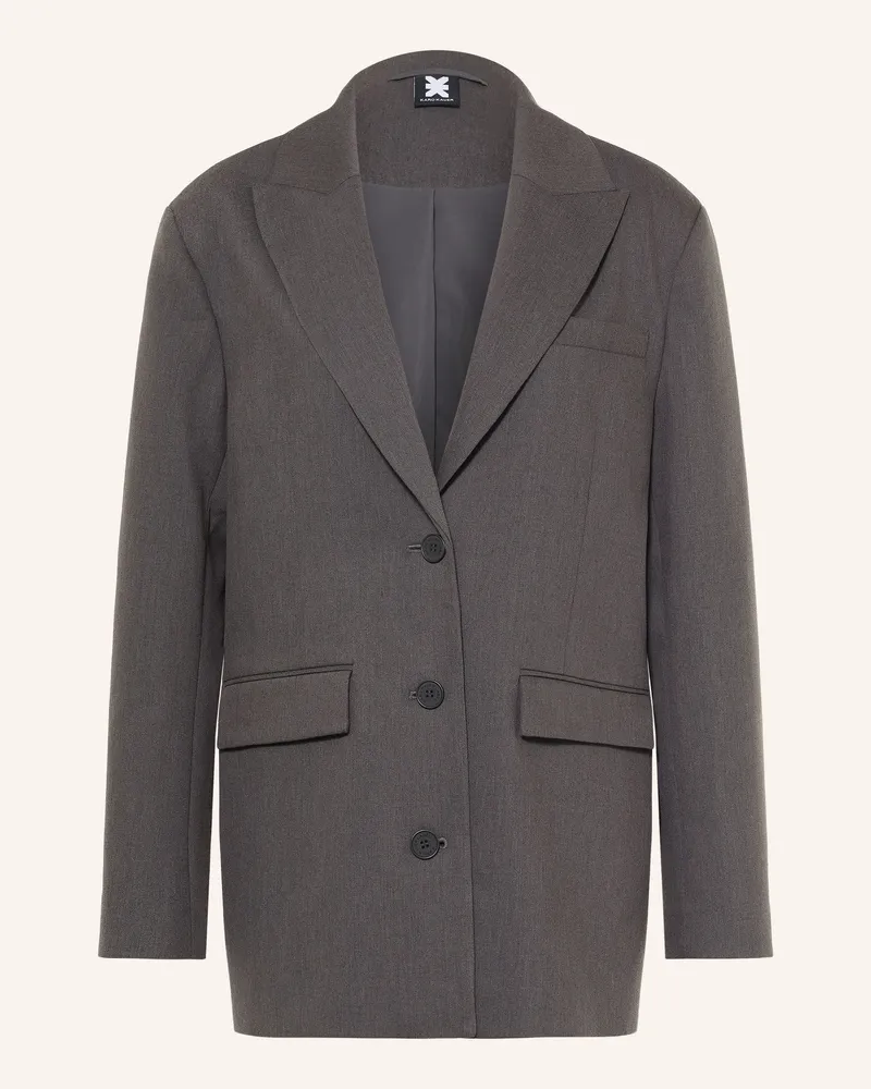 Karo Kauer Longblazer grau Grau