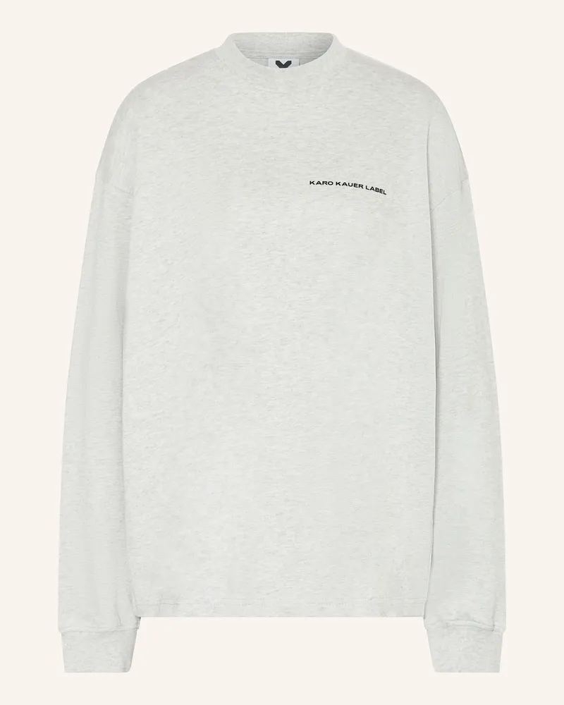 Karo Kauer Oversized-Longsleeve Grau