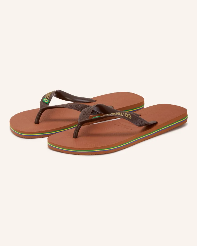 Havaianas Zehentrenner Brasil Logo braun Braun