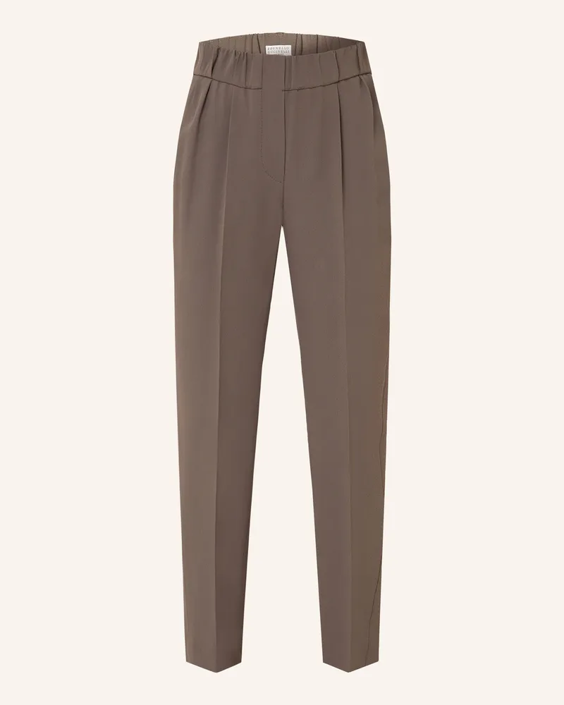 Brunello Cucinelli 7/8-Hose Mit Seide grau Grau