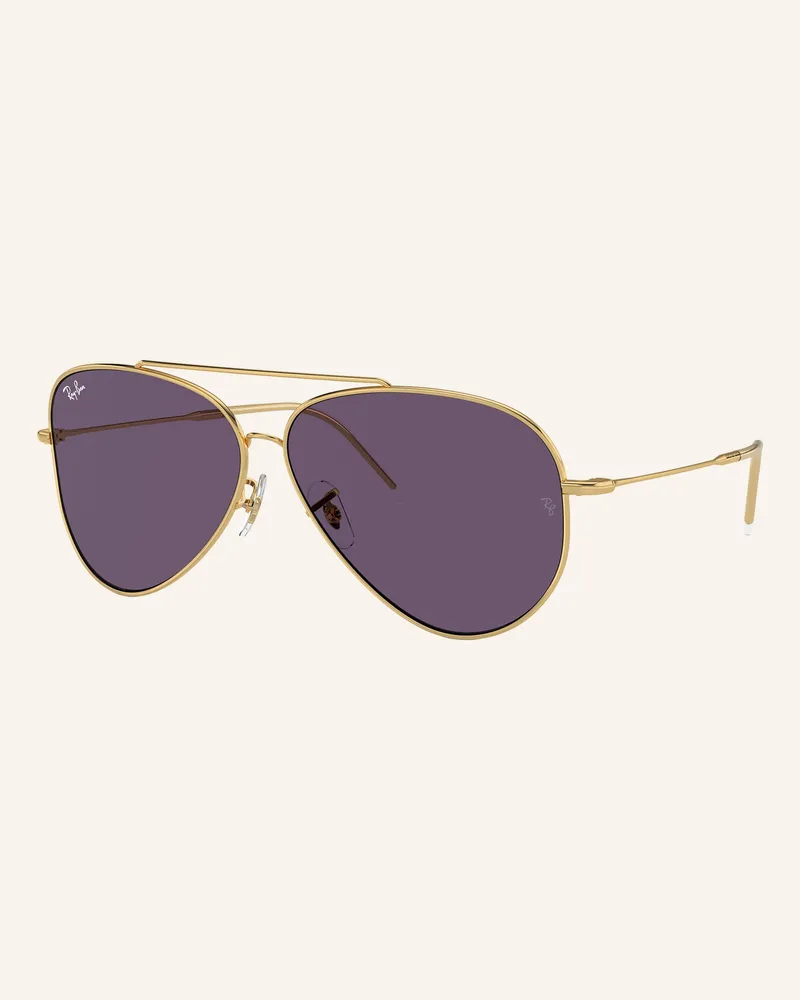 Ray Ban Sonnenbrille Aviator Reverse gold 001