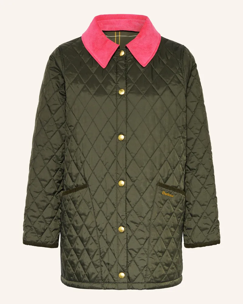 Barbour Steppjacke LIDDESDALE mit abnehmbaren Kragen Dunkelgrün