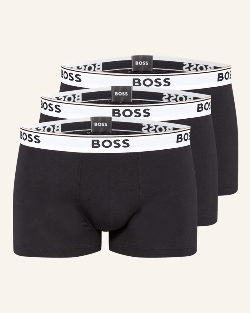 HUGO BOSS 3er-Pack Boxershorts Power schwarz Schwarz