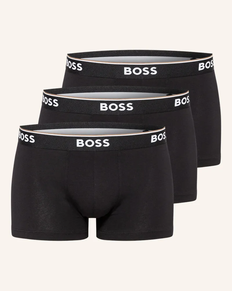 HUGO BOSS 3er-Pack Boxershorts Power schwarz Schwarz