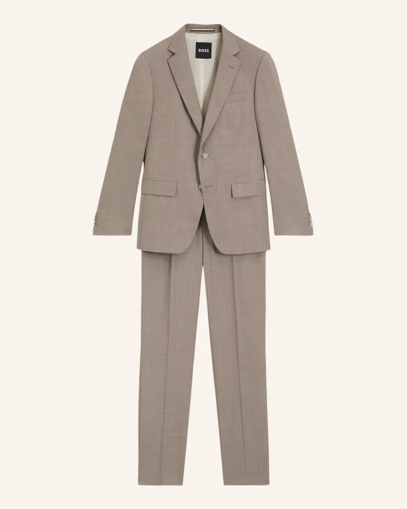HUGO BOSS Business Anzug H-HUGE-2PCS-253 Slim Fit Beige