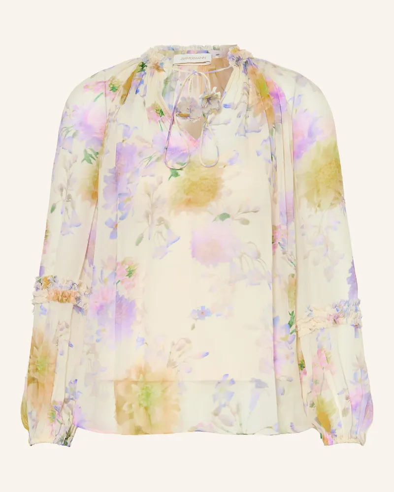Zimmermann Blusenshirt Luna Mit Rüschen gelb Creme