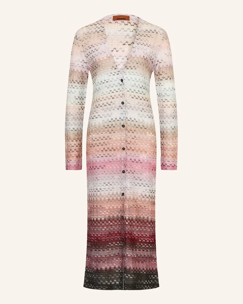 Missoni Strickkleid Mit Glitzergarn rosa Creme