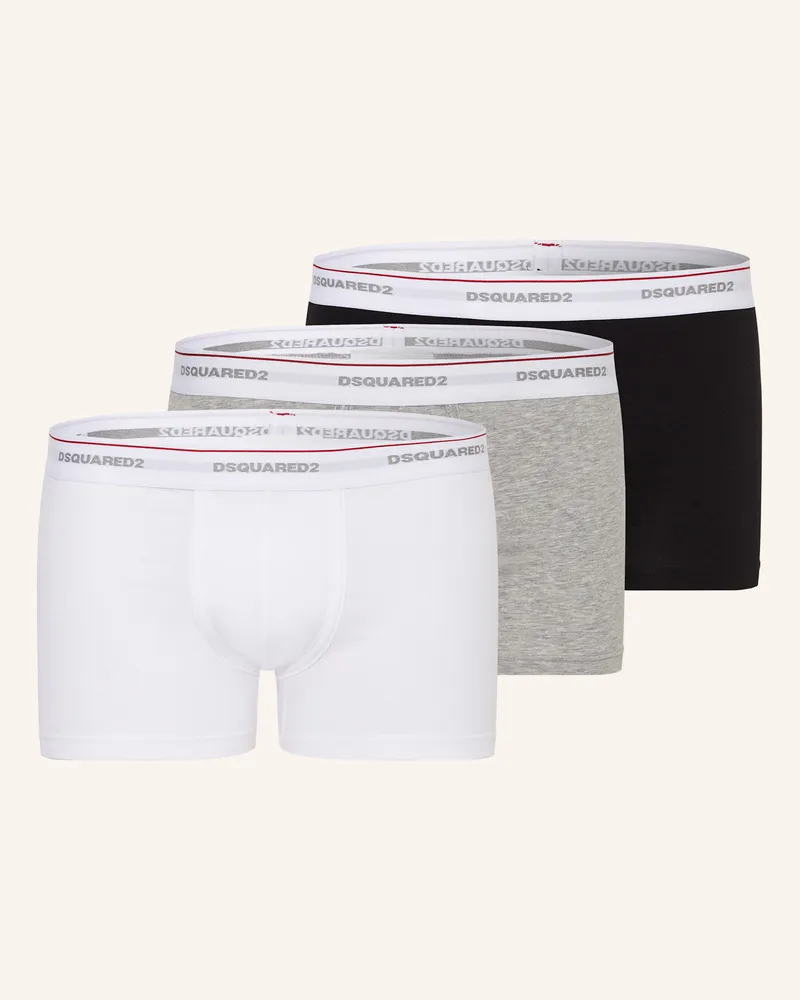 Dsquared2 3er-Pack Boxershorts Weiss