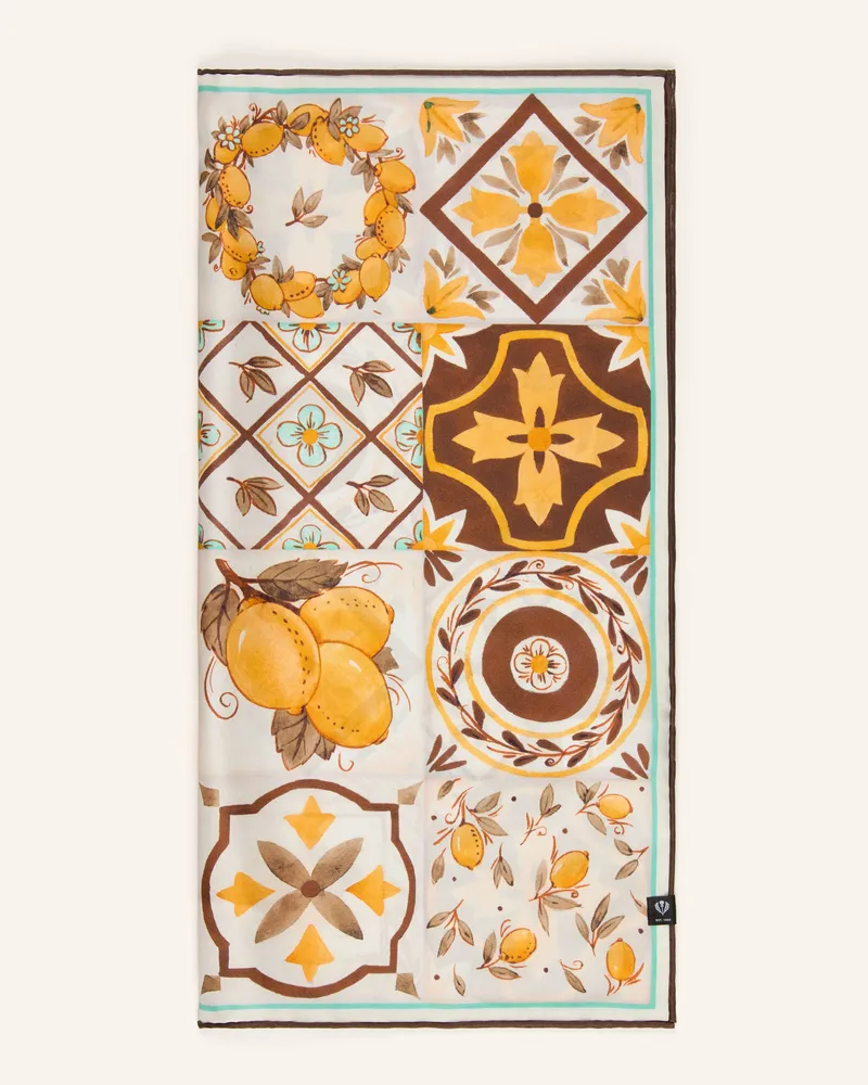 Fraas Seidentuch braun Creme