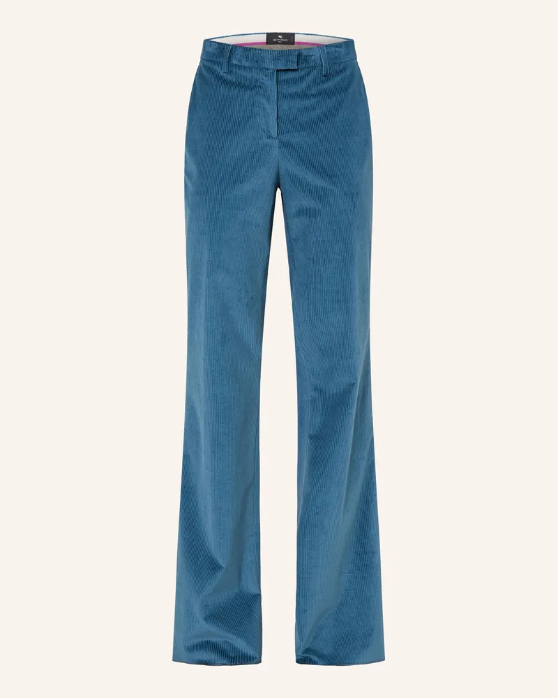 Etro Cordhose blau Dunkelblau