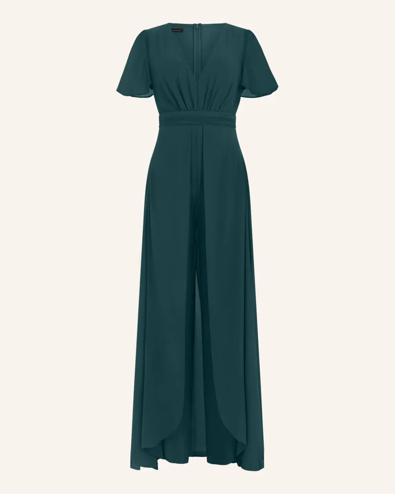 Apart Jumpsuit mit Volants Dunkelgrün