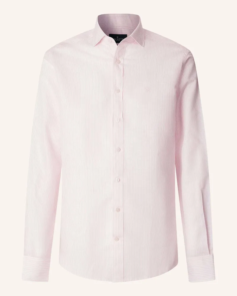 Hackett Freizeithemd Ess Linen Bengal pink Hellrosa