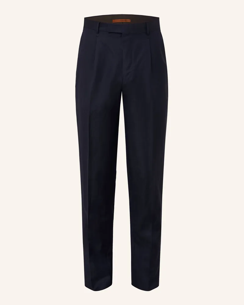 Ermenegildo Zegna Chino Extra Slim Fit Mit Leinen blau Dunkelblau