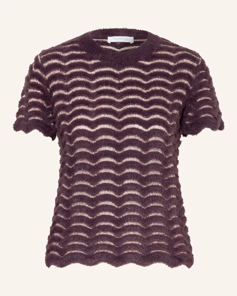 Rich&Royal Strickshirt Mit Pailletten lila Dunkellila