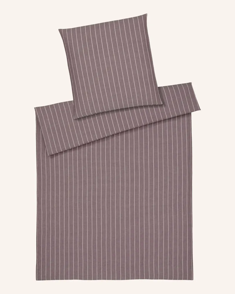 elegante Bettwäsche HUMBLE mit Leinen Dunkelbraun