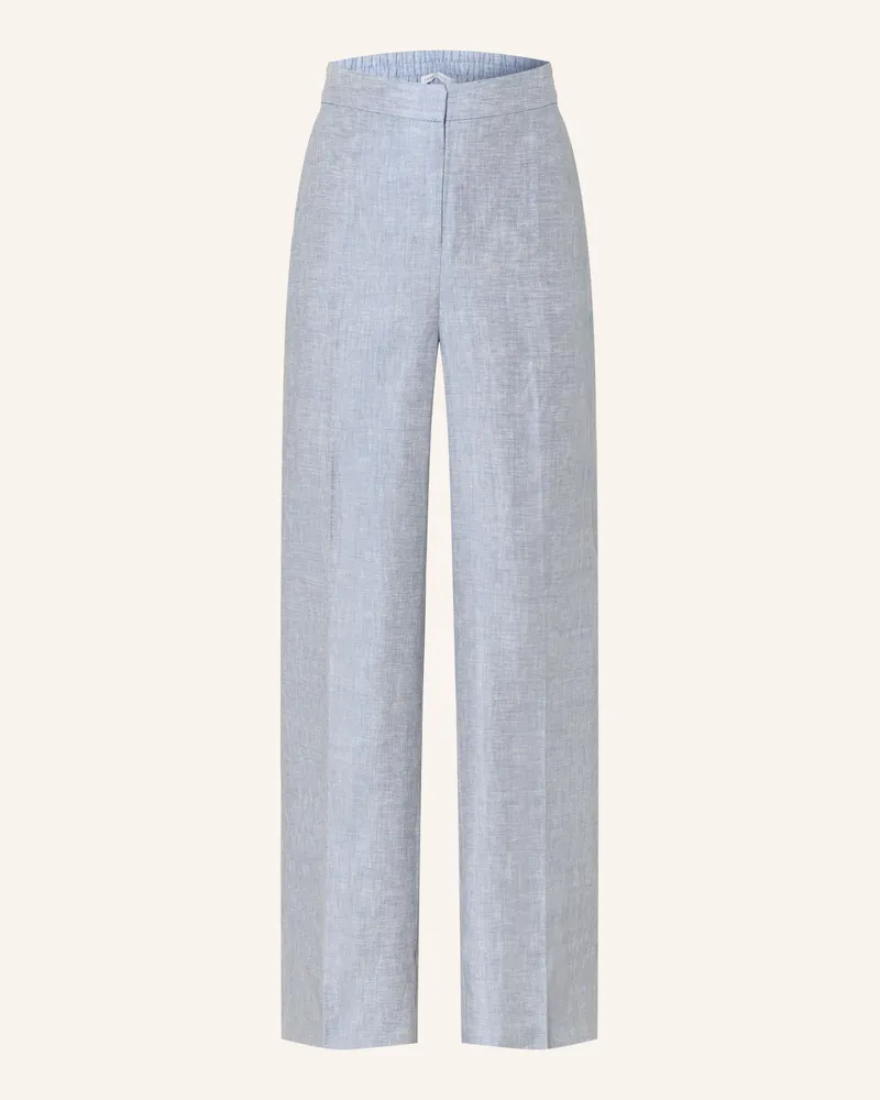 HOBBS London Marlenehose Estella Aus Leinen blau Hellblau